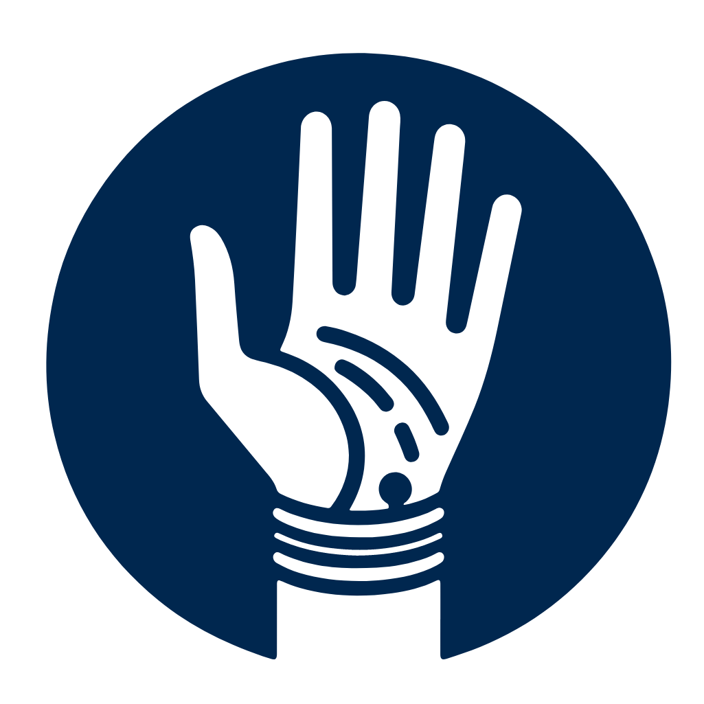 Icoon van hand en pols met gewrichtsklachten, behandeld door chiropractor